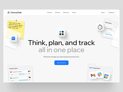 ChronoTask - Landing Page landing page platform promo saas ui ux web website