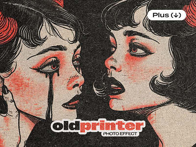 Old Printer Photo Effect copier copy download effect offset old paper photo photoshop pixelbuddha print printer psd retro scan scanner template texture vintage xerox