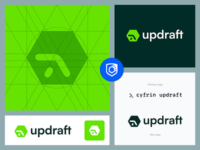 Cyfrin Updraft - Logo Redesign blockchain branding courses creative logo development draft educate jeroen van eerden learn logo logo grid logos modern logo platform smart contract smart contract engineer up updraft web3