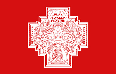 All Around: Play To Keep Playing - Apparel Illustration branding design geometric graphic design illustration line lineart logo martial art monoline vintage wing