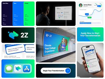 2Z Branding and Website 2z academy branding fast gradient icon learn logo marathon mentorship modern progress rabbit school smart speed students university