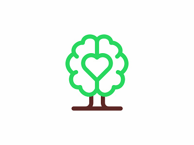 Mental health icon, logo design exploration: brain, heart, tree awareness brain care growth heart holistic healing icon logo logo design medical meditation mental health mindfulness psychiatrist psychologist therapist therapy tree wellbeing wellness