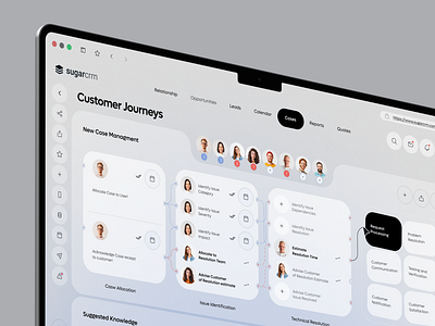 Customer Journey CRM Dashboard app crm dashboard design interface product saas ui ux web