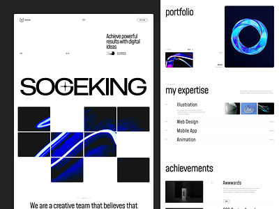 Sogeking - Creative Agency Landing Page agency agency website business clean company creative creative agency design digital agency digital marketing landing page marketing porfolio porfolio website professional studio ui ux web design website