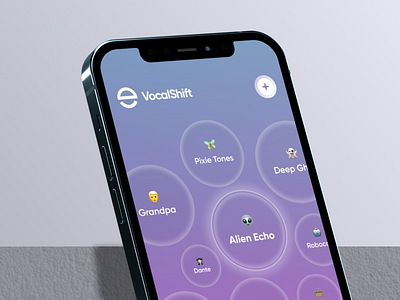 VocalShift - AI Voice Modifier ai ai mobile artificial intelligence clean design fun gamers mobile mobile app mobile app design privacy ui ui design uiux ux voice voice changer voice changer app voice modifier voice modifier app