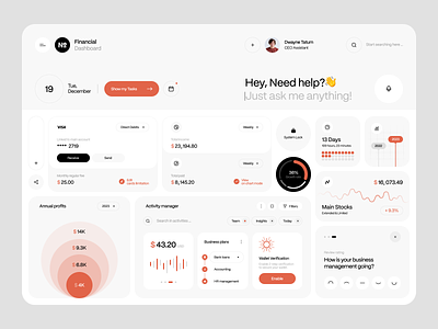 Finance Management Dashboard admin analytics banking banking dashboard chart clean crypto dashboard dashboard dashboard app dashboard ui finance financial fintech investment management minimalist platform stats ui ux wallet