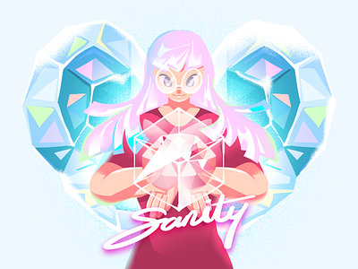 Precious Heart And Mind artwork brain character crazy diamond game gen z generation health heart illustration insanity mental mental health mental issue poster precious sanity shining strawberry