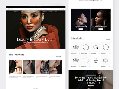 Zahabiya - Ecommerce Jewelry Website beauty beauty product design diamond ecommerce jewelry landing page luxury marketplace online shop product ring store ui ui design web web design website