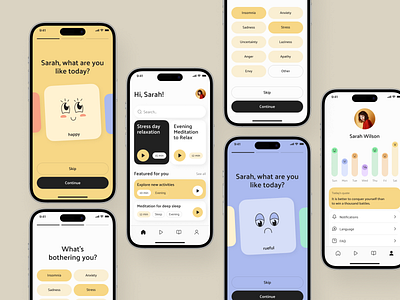 Self-care Mobile App Design app app design application design mobile mobile app mobile app design mobile app ui ui