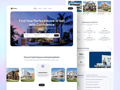 Real Estate Website Design product real estate ui ux web website