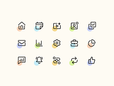 Apollo.io — Sales Icons apollo briefcase calendar data home icon designer icon set iconography icons illustration notifications pie chart sales settings thumbs up work