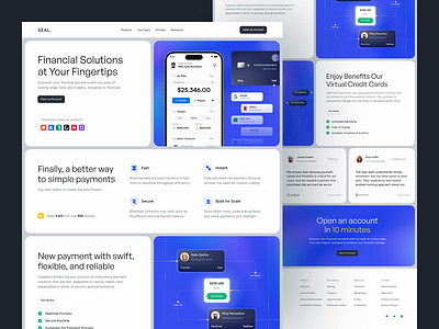 SEAL. - Fintech Landing Page b2b clean dipa inhouse finance fintech landing page modern motion graphics payment saas startup ui wallet web design website