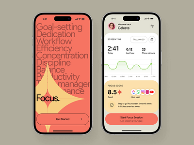 Screen Time Mobile App: animation animation app app design application design mobile mobile app mobile app design mobile app ui mobile design mobile ui design ui ui design ui ux ui ux design uiux ux wellness